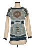 Pink Rose 100% Acrylic Blue Pullover Sweater Size S - photo 1