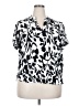 Unbranded 100% Viscose Print White Short Sleeve Blouse Size XXL - photo 1