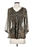 Empyre 100% Polyester Gray 3/4 Sleeve Blouse Size S - photo 1