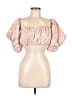 LPA 100% Polyester Pink Short Sleeve Blouse Size M - photo 1