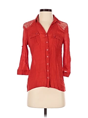 Body Central 3/4 Sleeve Button-Down Shirt (view 1)