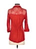 Body Central Red 3/4 Sleeve Button-Down Shirt Size S - photo 2