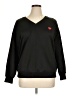 Shein Curve 100% Polyester Hearts Black Pullover Sweater Size 1X - photo 1