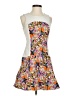 Tibi Print Orange Cocktail Dress Size 4 - photo 1