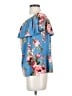 Discreet Blue Short Sleeve Blouse Size S (estimated) - photo 5