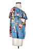Discreet Blue Short Sleeve Blouse Size S (estimated) - photo 4