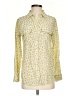 Equipment 100% Silk Animal Print Yellow Long Sleeve Silk Top Size S - photo 1