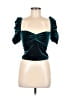 Lovers + Friends Teal Short Sleeve Top Size XXS - photo 1