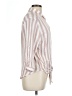 Vixbe Stripes Pink 3/4 Sleeve Button-Down Shirt Size L - photo 4