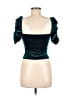 Lovers + Friends Teal Short Sleeve Top Size XXS - photo 2