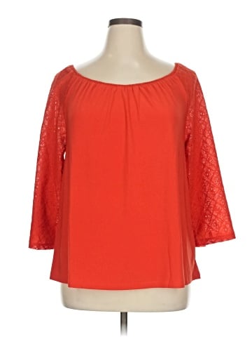 Attitudes by Renee 3/4 Sleeve Blouse (view 1)