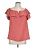 Les Amis 100% Polyester Pink Short Sleeve Blouse Size L - photo 1
