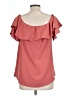 Les Amis 100% Polyester Pink Short Sleeve Blouse Size L - photo 2