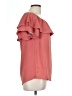 Les Amis 100% Polyester Pink Short Sleeve Blouse Size L - photo 4