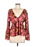 GB 100% Polyester Pink Long Sleeve Blouse Size S - photo 1