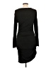 White Birch Solid Black Casual Dress Size L - photo 2