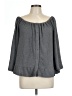 Blushing Heart Gray 3/4 Sleeve Blouse Size L - photo 1