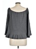 Blushing Heart Gray 3/4 Sleeve Blouse Size L - photo 2