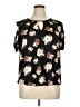 J for Justify Black Short Sleeve Blouse Size XL - photo 1
