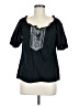 Ann Taylor LOFT Black Short Sleeve Blouse Size 6 - photo 1