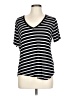 Gap Stripes Black Short Sleeve Top Size L - photo 1