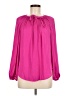 Jennifer Lopez 100% Polyester Pink Long Sleeve Blouse Size M - photo 1