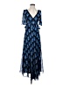 Club Monaco 100% Polyester Blue Cocktail Dress Size 00 - photo 1