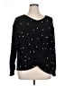 Shein Curve 100% Acrylic Polka Dots Black Pullover Sweater Size XL - photo 1