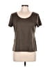 Elementz Brown Short Sleeve Top Size L - photo 1