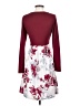 Unbranded Floral Burgundy Casual Dress Size XS - photo 2