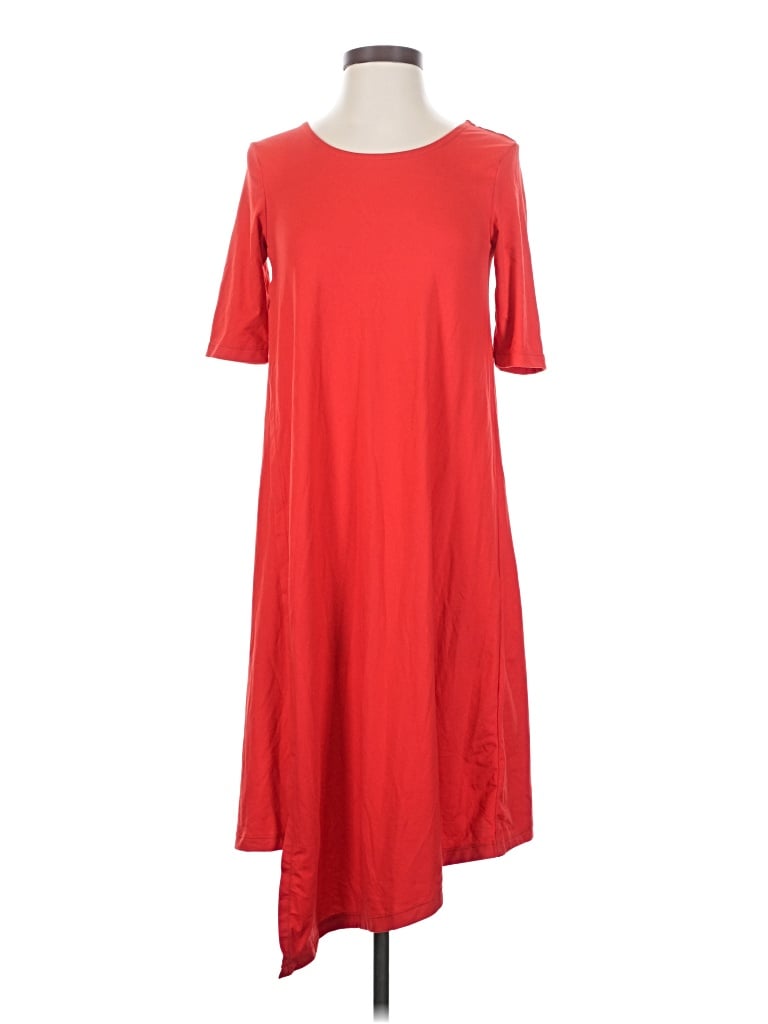 Pre-owned Cuddl Duds Casual Dress In Red