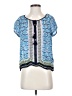 BILA 100% Rayon Blue Short Sleeve Blouse Size S - photo 1