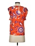 Ann Taylor 100% Polyester Orange Short Sleeve Blouse Size XS - photo 2