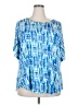 Spense Blue Short Sleeve Blouse Size 2X - photo 1