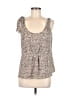 Gap 100% Polyester Ivory Tan Sleeveless Blouse Size M - photo 1