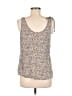 Gap 100% Polyester Ivory Tan Sleeveless Blouse Size M - photo 2