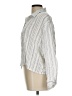 Ann Taylor Stripes Silver Long Sleeve Blouse Size L - photo 5