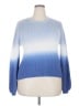 She + Sky Color Block Blue Pullover Sweater Size XXL (estimated) - photo 1