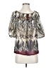 Takara Silver 3/4 Sleeve Blouse Size S - photo 1