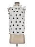 Ann Taylor LOFT Outlet 100% Polyester Polka Dots White Sleeveless Blouse Size XXS - photo 1
