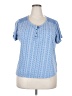 Northcrest Blue Short Sleeve Henley Size 2X - photo 1