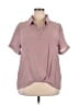 Zenobia Pink Short Sleeve Blouse Size 2X - photo 1