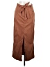 Unbranded 100% Polyester Solid Brown Casual Skirt Size M - photo 1