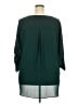 Chaus 100% Polyester Green 3/4 Sleeve Blouse Size 3X - photo 2