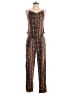 La Fee Maraboutee Plaid Brown Jumpsuit Size EU 38 / US 8 - photo 1