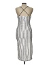 Derek Heart Stripes Silver Cocktail Dress Size L - photo 2