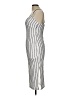 Derek Heart Stripes Silver Cocktail Dress Size L - photo 5