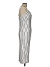 Derek Heart Stripes Silver Cocktail Dress Size L - photo 4