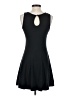 Mudd Solid Black Casual Dress Size S - photo 2