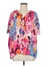 Chico's Pink Short Sleeve Blouse Size Med (1) - photo 1